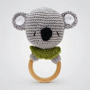 Kit Polvo Newborn e Chocalho Coala em Amigurumi - Artesanato e Personalizados