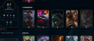 CONTA LOL - LVL 411 - 127 Champions - 87 Skins - FULL ACESSO - League of Legends