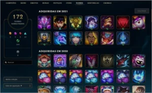CONTA OTIMA COM 267 SKINS E TODOS OS CHAMPS!!!!!! - League of Legends LOL