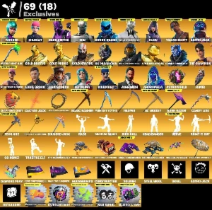 Conta com 758 skins paradgima og vários bundles salve mundo - Fortnite