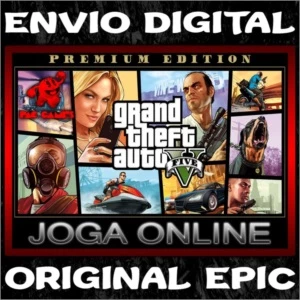 GTA V 5 PREMIUM PC CONTA EPIC GAMES ORIGINAL JOGA ONLINE - Outros