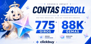 ⭐ Genshin Impact Reroll | Até 775 Desejos + 88K Gemas | AR55