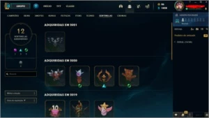 Conta League of Legends nível 181/513 skins e muito + LOL