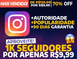 [Promoção] 1K Seguidores Instagram por apenas R$ 9,99 - Redes Sociais
