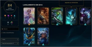 Conta LOL lvl 239, prata IV, com 84 skins - League of Legends