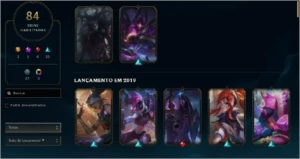 Conta LOL lvl 239, prata IV, com 84 skins - League of Legends
