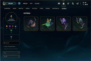 Conta bronze 3 com 133 Champs e 102 Skins - League of Legends LOL