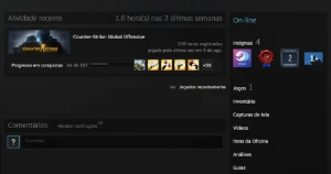 Conta CSGO Prime Prata 1 +70 Wins +200 Horas de Game - Counter Strike