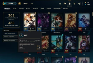 Conta bronze 3 com TODOS os champs e 430 Skins ( ADC / SUP ) - League of Legends LOL