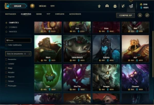 Conta bronze 3 com TODOS os champs e 430 Skins ( ADC / SUP ) - League of Legends LOL