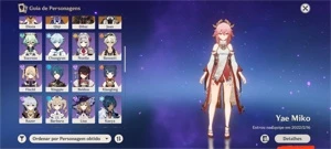 Acc ar55 KAZUHA, AYAKA, ZHONGLI, MIKO + KAGURA - Genshin Impact