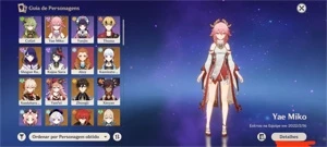 Acc ar55 KAZUHA, AYAKA, ZHONGLI, MIKO + KAGURA - Genshin Impact