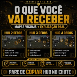 HUD dos Pro Players FF 2026 | 2, 3 e 4 Dedos - Free Fire