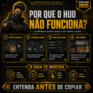 HUD dos Pro Players FF 2026 | 2, 3 e 4 Dedos - Free Fire