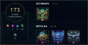CONTA LOL -  DIAMANTE III (197 SKINS) - League of Legends