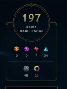 CONTA LOL -  DIAMANTE III (197 SKINS) - League of Legends