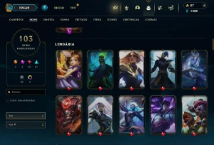 Fullacesso - Conta De 2016 - 103 Skins - Level 284 - 108 Cam - League of Legends LOL