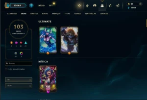 Fullacesso - Conta De 2016 - 103 Skins - Level 284 - 108 Cam - League of Legends LOL