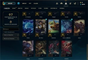 Conta bronze 4 com 35 Champs e 13 Skins + 4 Fragmentos - League of Legends LOL