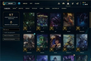 Conta bronze 4 com 35 Champs e 13 Skins + 4 Fragmentos - League of Legends LOL