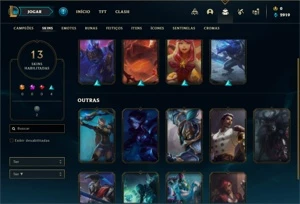 Conta bronze 4 com 35 Champs e 13 Skins + 4 Fragmentos - League of Legends LOL