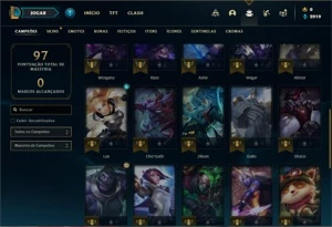 Conta bronze 4 com 35 Champs e 13 Skins + 4 Fragmentos - League of Legends LOL