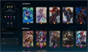 Conta LOL lvl 330 412 Skins Todos Campões MMR BOM - League of Legends