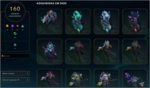 Conta LOL lvl 330 412 Skins Todos Campões MMR BOM - League of Legends