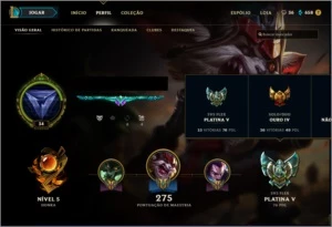 Conta de league of legends platina LOL