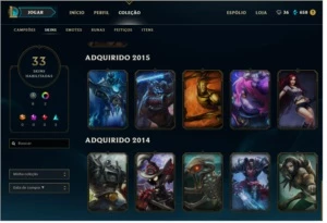 Conta de league of legends platina LOL