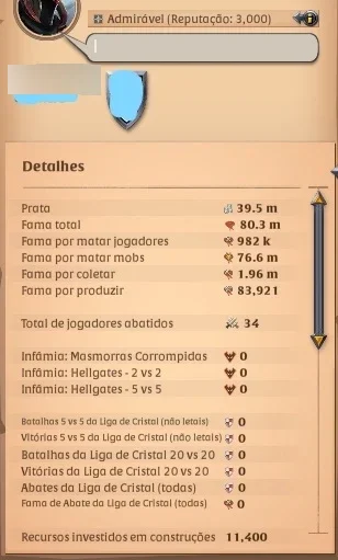 Vendo Conta Albion Online