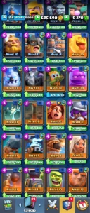 Conta Clash Royale 5200 Gemas 695K Ouro