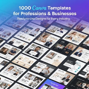 1000 templates de Canvas para Profissões e Negócios