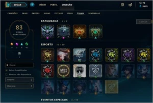 Conta de lol ouro 4 mmr de platina - League of Legends