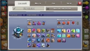 CONTA CV 13 CLASH OF CLANS 6 CONSTRUTORES