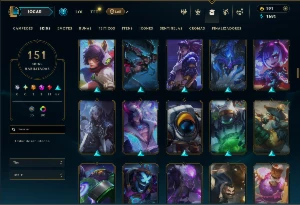 Platina 3 com TODOS os champs e 151 Skins ( SUP / ADC ) - League of Legends LOL