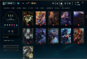 Platina 3 com TODOS os champs e 151 Skins ( SUP / ADC ) - League of Legends LOL