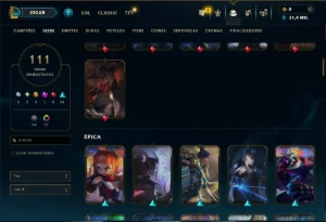 Platina 2 com TODOS os Champs e 111 Skins ( JG / ADC ) - League of Legends LOL