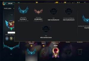 Platina 2 com TODOS os Champs e 111 Skins ( JG / ADC ) - League of Legends LOL