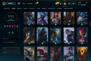 Platina 2 com TODOS os Champs e 111 Skins ( JG / ADC ) - League of Legends LOL