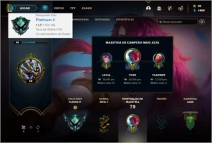 Conta platina 4 com 5 skins e 32 champs - League of Legends LOL
