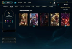 Conta platina 4 com 5 skins e 32 champs - League of Legends LOL