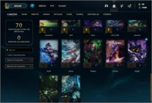 Conta platina 4 com 5 skins e 32 champs - League of Legends LOL