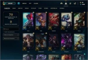 Conta platina 4 com 5 skins e 32 champs - League of Legends LOL