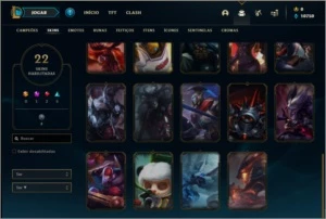 Conta prata 4 com 22 skins e 62 champs - League of Legends LOL