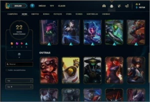 Conta prata 4 com 22 skins e 62 champs - League of Legends LOL