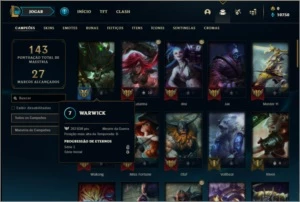 Conta prata 4 com 22 skins e 62 champs - League of Legends LOL