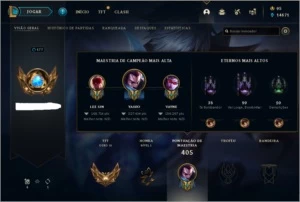 Conta lol possui 116 champion, 71 skins,email pode  trocar. - League of Legends