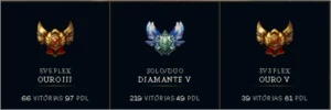 CONTA LEAGUE OF LEGENDS - DIAMANTE 5 LOL