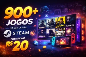 900+ Jogos na sua conta Steam